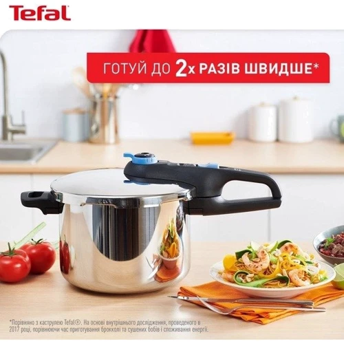 Скороварка Tefal Secure Trendy з паровим кошиком 4 л (P2580402): Ручки бакелит