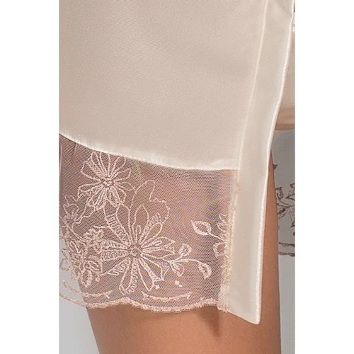 Женский эротический пеньюар Passion LOTUS PEIGNOIR cream L/XL
