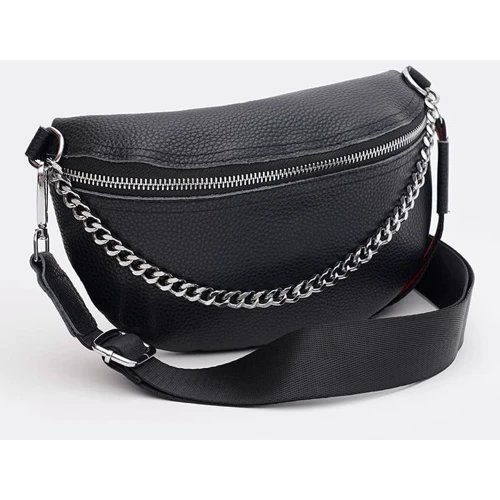 Женская сумка через плечо Borsa Leather черная (K120182bl-black): Пол Женский