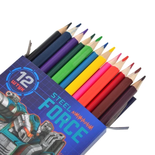Карандаши двухцветные 1 Вересня 12/24 цветов Steel Force (290555)