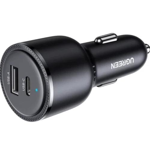 Зарядний пристрій Ugreen Car Charger EC701 USB+USB-C 63W Black (35023): Особливості USB-C, Power Delivery (PD), Быстрая зарядка