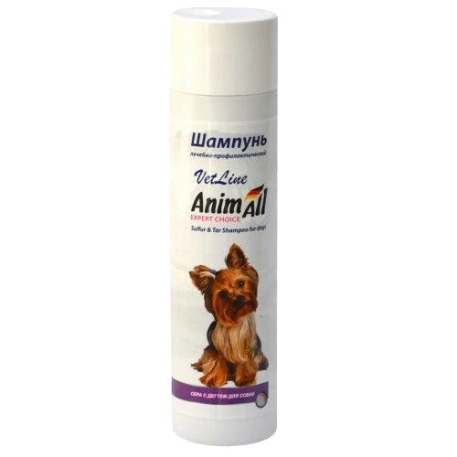 Шампунь AnimAll VetLine с серой и дегтем для собак 250 мл (4820220811356)