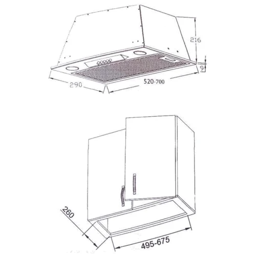Вытяжка Borgio Slim-Box (TR) 52 Inox: Тип воздухоочистителя Рециркуляция, Отвод