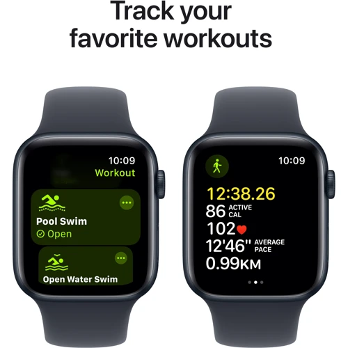 Apple Watch SE 2 2024 40mm GPS + Cellular Midnight Aluminium Case with Midnight Sport Band - M/L (MXGD3)