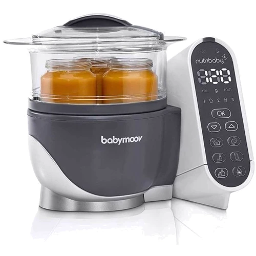 Детская пароварка-блендер Babymoov Nutribaby+ Grey + набор Foodii (A108463): Конструкция стационарный