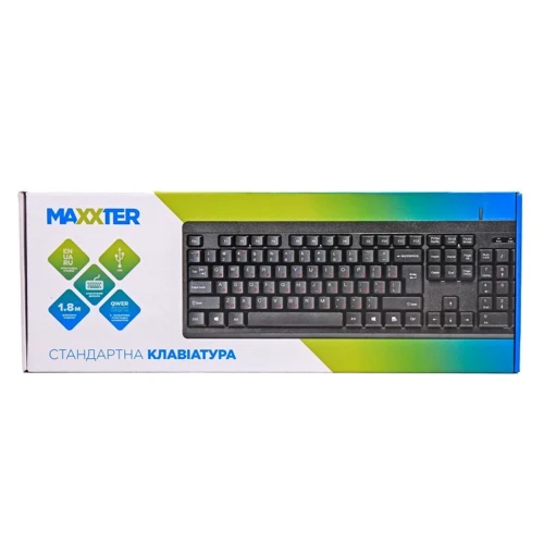 Клавиатура Maxxter KB-112-U: Интерфейс подключения USB