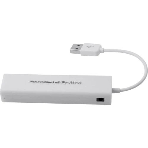Адаптер Dynamode USB to 3xUSB 3.0 + RJ45 White: Колір білий