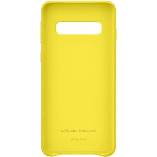 Аксессуар для смартфона Samsung Leather Cover Yellow (EF-VG973LYEGRU) for Samsung G973 Galaxy S10: Материал кожа