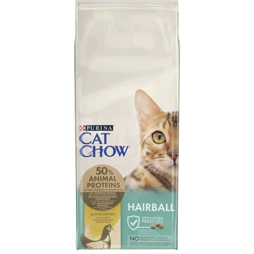 Сухой корм Purina Cat Chow Hairball для взрослых кошек с курицей 15 кг (5997204514523)