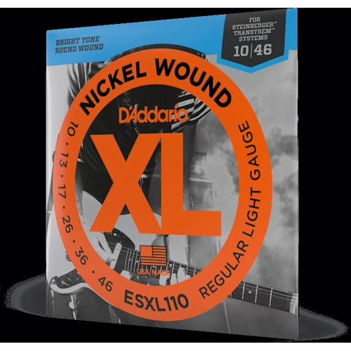 Струна для гитар Струны D'addario ESXL110 XL Nickel Wound Regular Light Double Ball End (10-46): Тип Комплект струн
