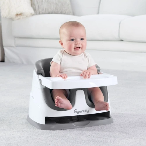 Стульчик-бустер для кормления Ingenuity Baby Base 2 in 1 серый (11576)