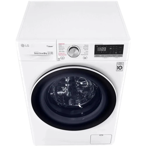 Пральна машина LG F4WN408S0: Завантаження білизни (прання), кг 8