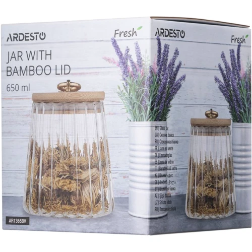 Банка для сыпучих продуктов Ardesto Fresh Vintage 650 мл: Назначение универсальная, для чеснока, для чая, для риса, для печенья, для макарон, для кофе