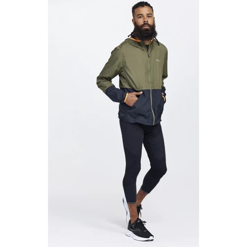Вітровка Saucony Packaway Jacket (800281-RF) 46 (S) хакі демісезон з капюшоном: Довжина рукава Длинный