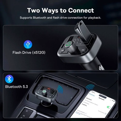 FM-трансмиттер Baseus S-09 Lite Series Car Cluster Black C10762300113-00 фото 3
