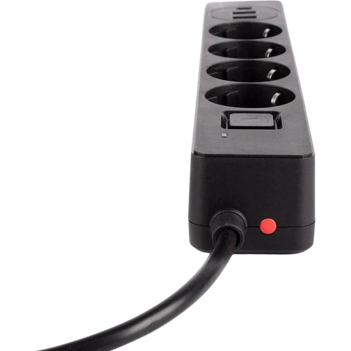 Сетевой фильтр ColorWay CW-CHE432PDB, 4 розетки/3USB 2M (CW-CHE432PDB)