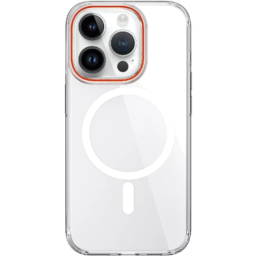 Чехол для iPhone WIWU Crystal MagSafe Clear/Orange for iPhone 15 Pro (ZYS-013): Материалы Термополиуретан