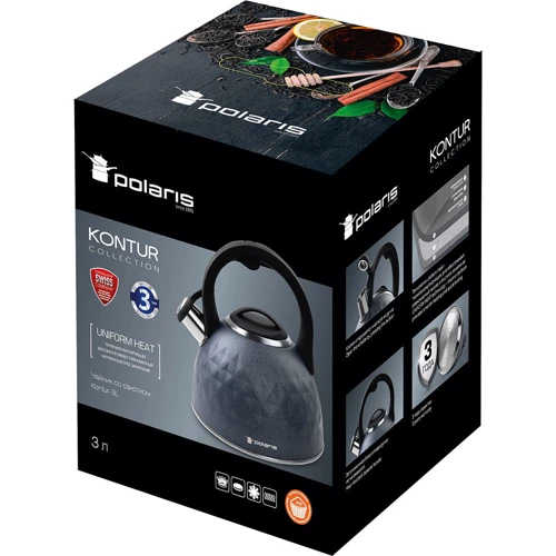 Чайник Polaris Kontur-3L 3 л (015700) зі свистком фото 4