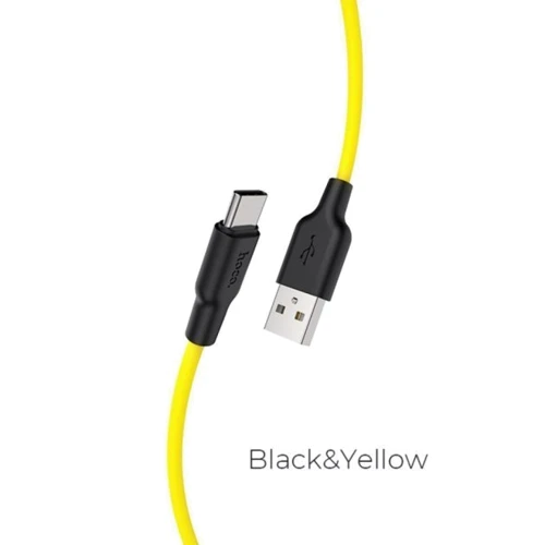 Кабель Hoco USB Cable to USB-C X21 3A 1m Black/Yellow