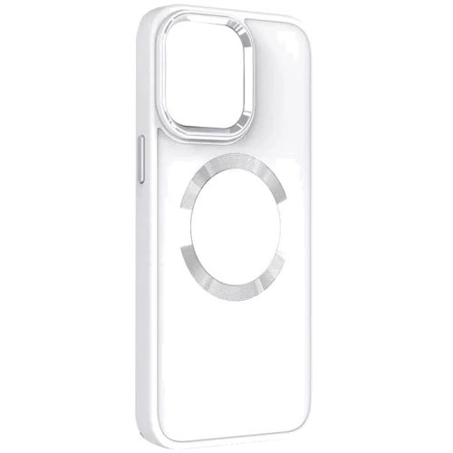 Чехол для iPhone TPU Case Bonbon Metal Style with MagSafe White for iPhone 14 Pro Max
