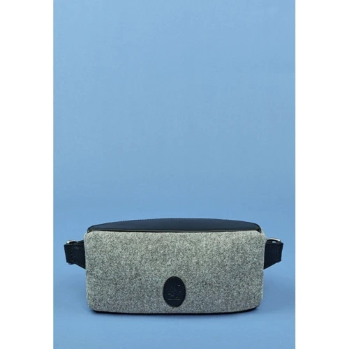 Сумка поясная BlankNote Spirit фетр серый + черная кожа графит (BN-BAG-15-felt-g): Пол Женский