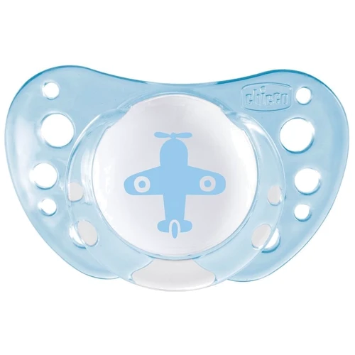 Пустышка Chicco Physio Air силиконовая от 0 до 6 месяцев Голубая 2 шт (75030.21.00.00): Вид пустышки классическая