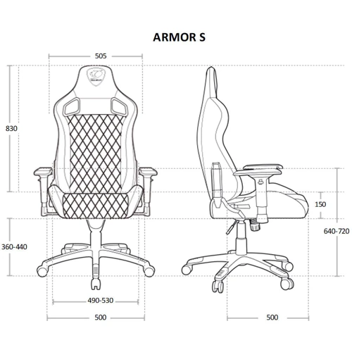 Кресло Cougar черное с оранжевым Armor S фото 5