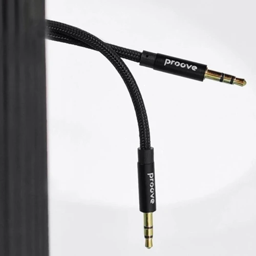 Кабель Proove Audio Cable AUX 3.5mm Jack Weft 1m Black фото 7