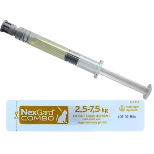 Капли NexGard Combo от блох клещей гельминтов для котов 2.5-7.5 кг 3 пипетки: Тип Капли