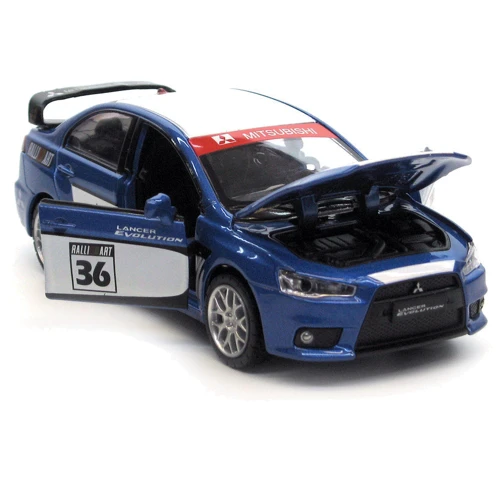 Машинка металева Автопром Mitsubishi Lancer Evolution синя (68410) фото 6