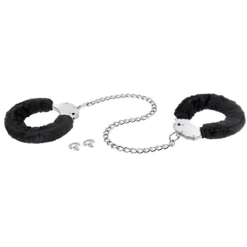 Поножи Fetish Tentation Adjustable metal and fur ankle cuffs