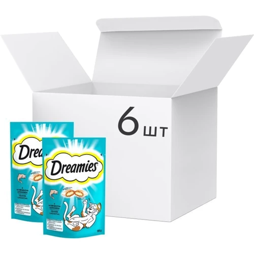 Лакомства Dreamies Salmon для кошек с лососем 60г (4008429037955): Вид Снеки