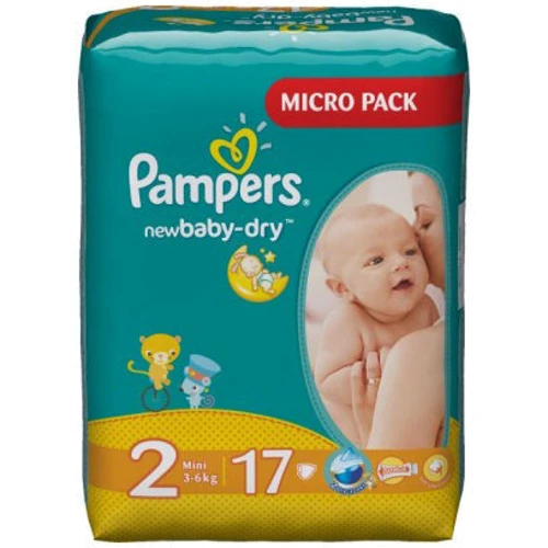 PAMPERS New Baby-Dry Mini (3-6 кг) Мікро Упаковка 17 шт.
