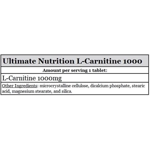 Жиросжигатель Ultimate Nutrition L-Carnitine 1000 30 tabs: Пол Унисекс