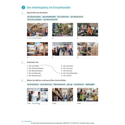Im Beruf Neu Fachwortschatztrainer Einzelhandel: ISBN 9783193811905, 978-3-19-381190-5