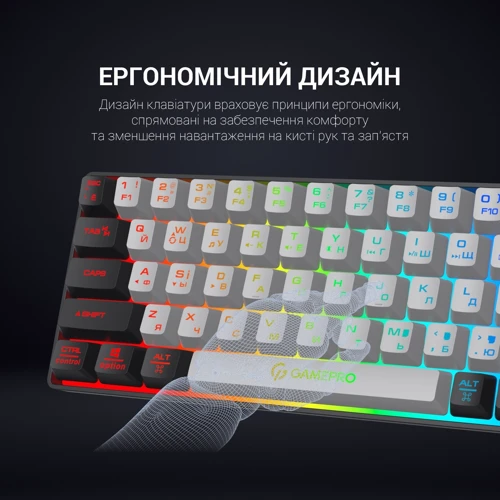 Клавиатура GamePro GK935 Wireless LED Black (GK935) фото 8