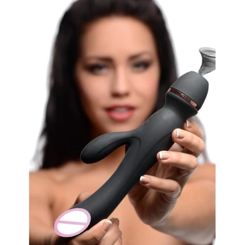 Вибратор-кролик Inmi Shegasm Supreme 3 in 1 Silicone Suction Rabbit Vibe с вакуумной стимуляцией