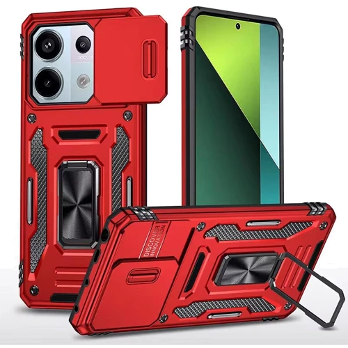 Чехол для телефонов Mobile Case Camshield Army Ring Red for Xiaomi Redmi Note 13 4G