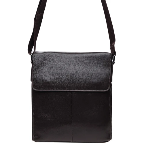 Мужская сумка планшет Borsa Leather коричневая (K18168-brown): Застежка Механическая