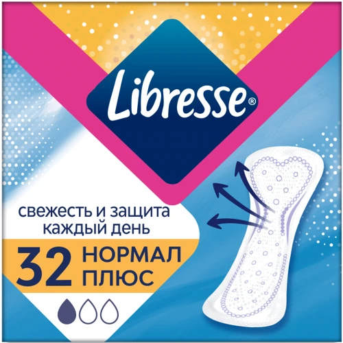 Libresse Daily Fresh Plus Normal Щоденні прокладки 32 шт.
