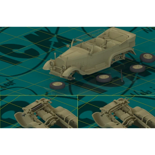 Германский автомобиль G4 (1935 production), WWII German Staff (ICM72471): Масштаб 1:72