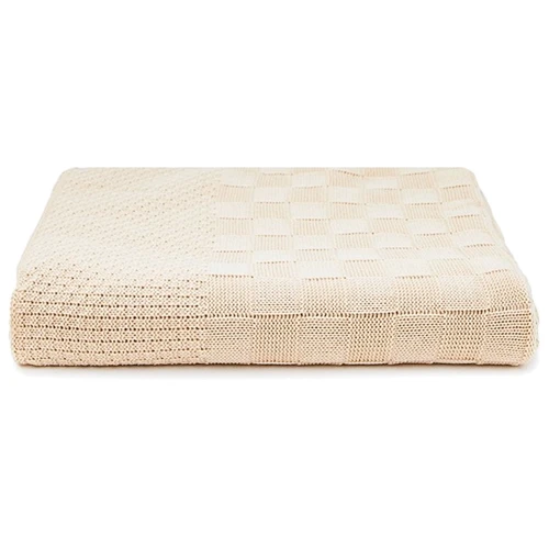 Плед Sewel вязаный кремовый 120х120 см (OW520): Тип плед