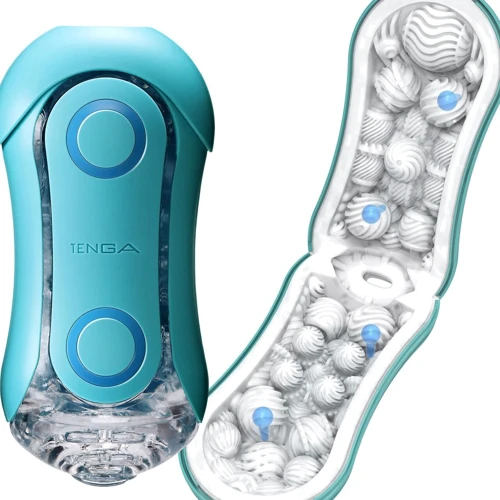 Мастурбатор Tenga Flip Orb Ocean Blue (с изменяемым сжатием, со стимулирующими шариками внутри)