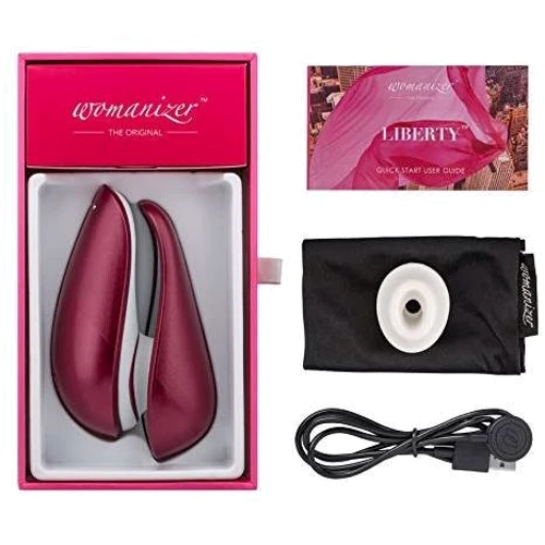 Womanizer Liberty Red Wine Вакуумный стимулятор, 10.4x5.5 см