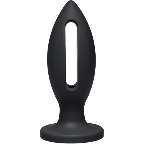 Силиконовая анальная пробка Doc Johnson Kink Lube Luge Premium Silicone Plug 5", 11,43х4,8 см, черный