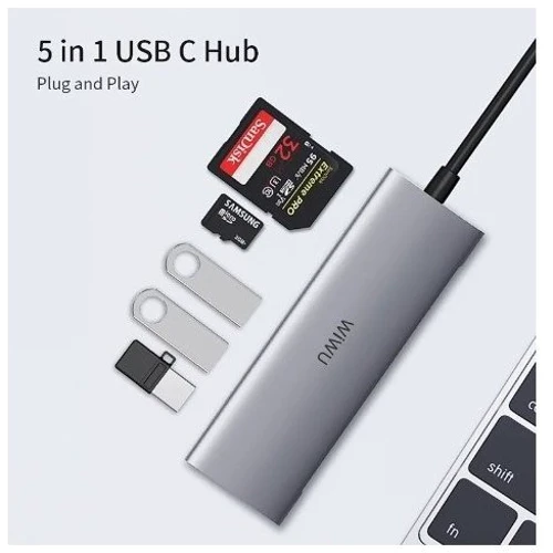 Адаптер WIWU Adapter Alpha 532ST USB-C в подарок к Macbook фото 2