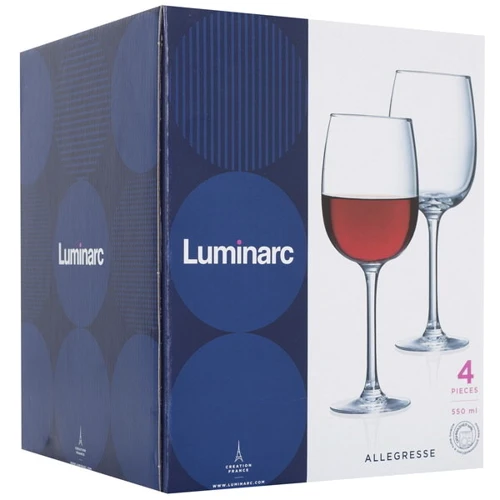 Келих LUMINARC АЛЛЕГРЕСС / НАБІР / 4х550 мл: Кількість в упаковці 4