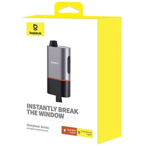 Автомобильный спасательный молоток Baseus SharpTool Series Emergency Hammer Pro Black (C10934401111-00) фото 4