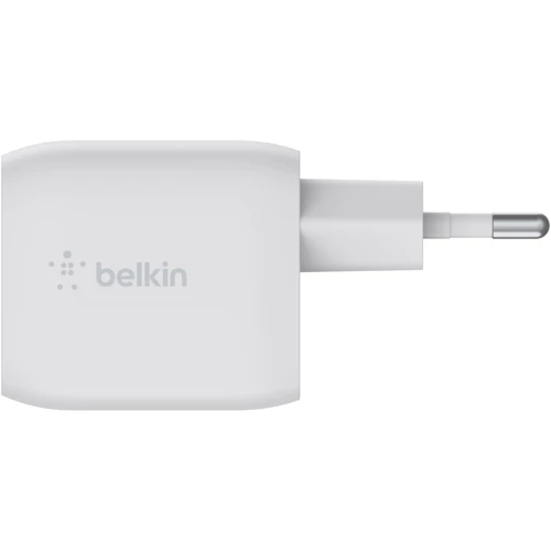 Зарядное устройство Belkin Wall Charger Home 2xUSB-С 45W GaN PD PPS White (WCH011VFWH): Особенности Power Delivery (PD), Быстрая зарядка, USB-C