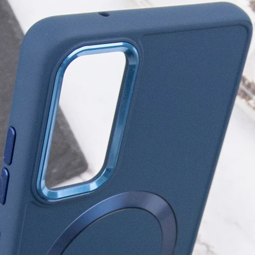 Чехол для телефонов TPU Case Bonbon Metal Style with MagSafe Cosmos Blue for Samsung S926 Galaxy S24 Plus: Материал TPU (термополиуретан)
